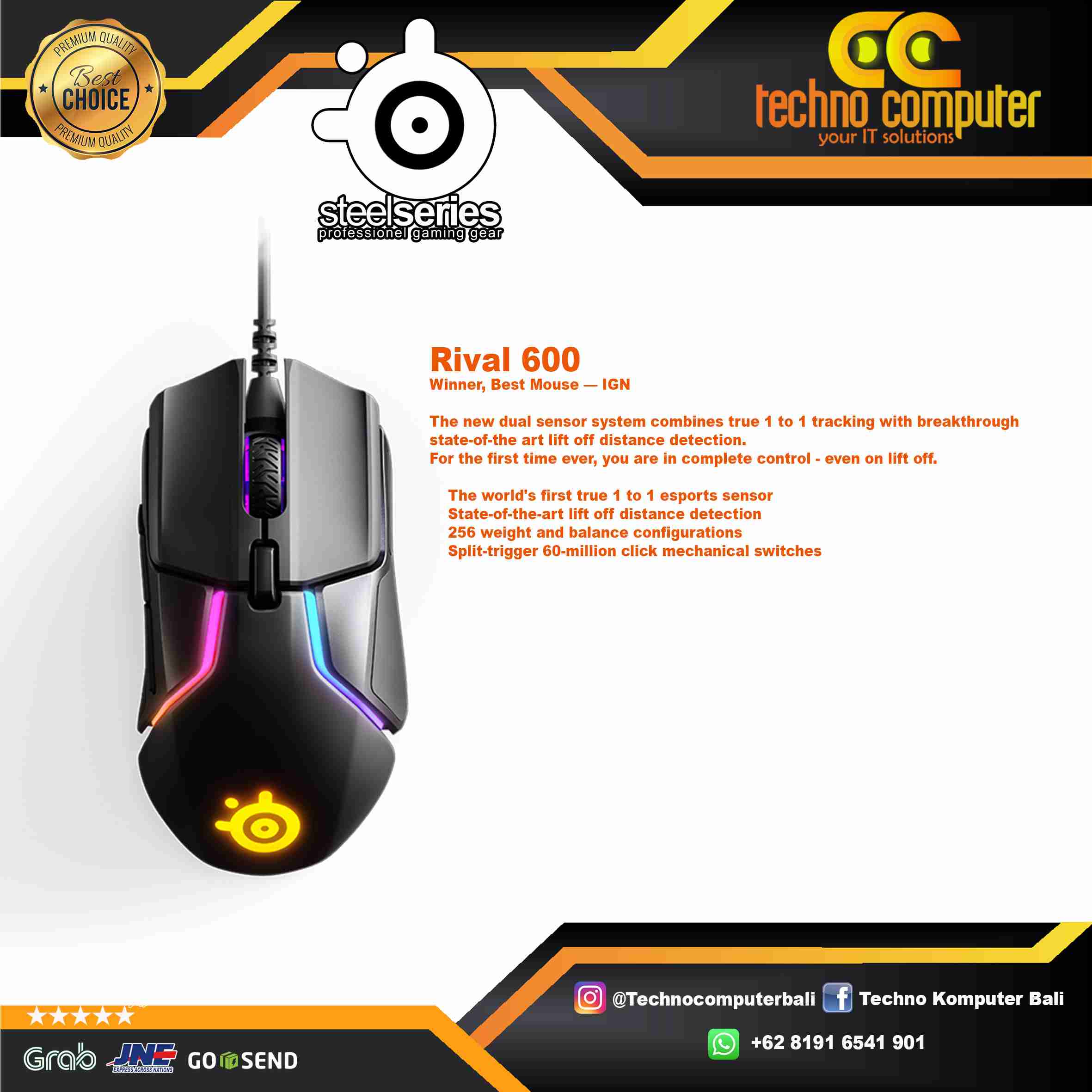 STEELSERIES RIVAL 600 - Gaming Mouse