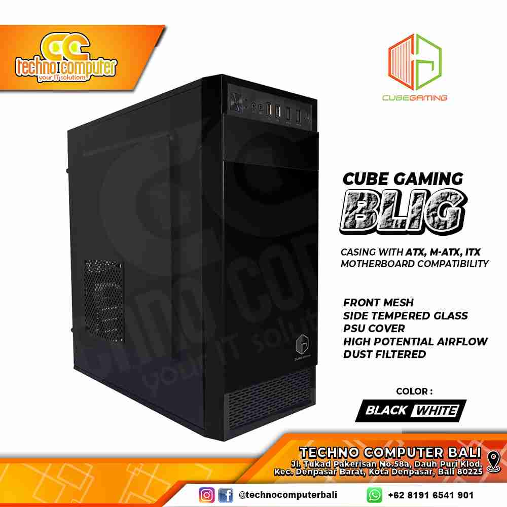 CASING CUBE GAMING BLIG - Mid Tower ATX Case (PSU 500w)