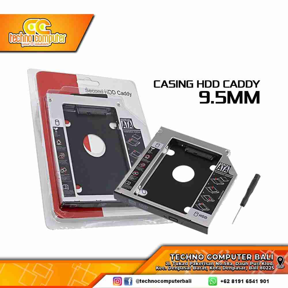 HDD SSD Caddy 9.5mm SATA Slot DVD