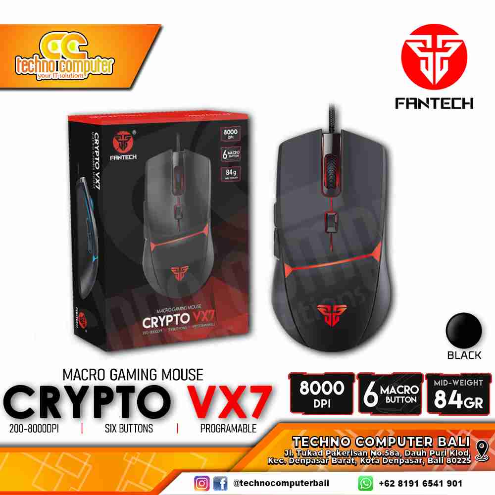 FANTECH CRYPTO VX7 RGB Black - Gaming Mouse