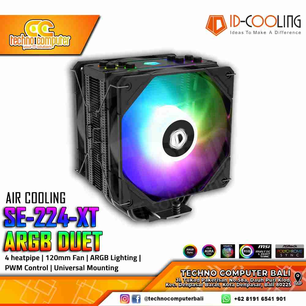 ID-COOLING SE-224-XT ARGB DUET - CPU Cooler - 120mm Air Cooler