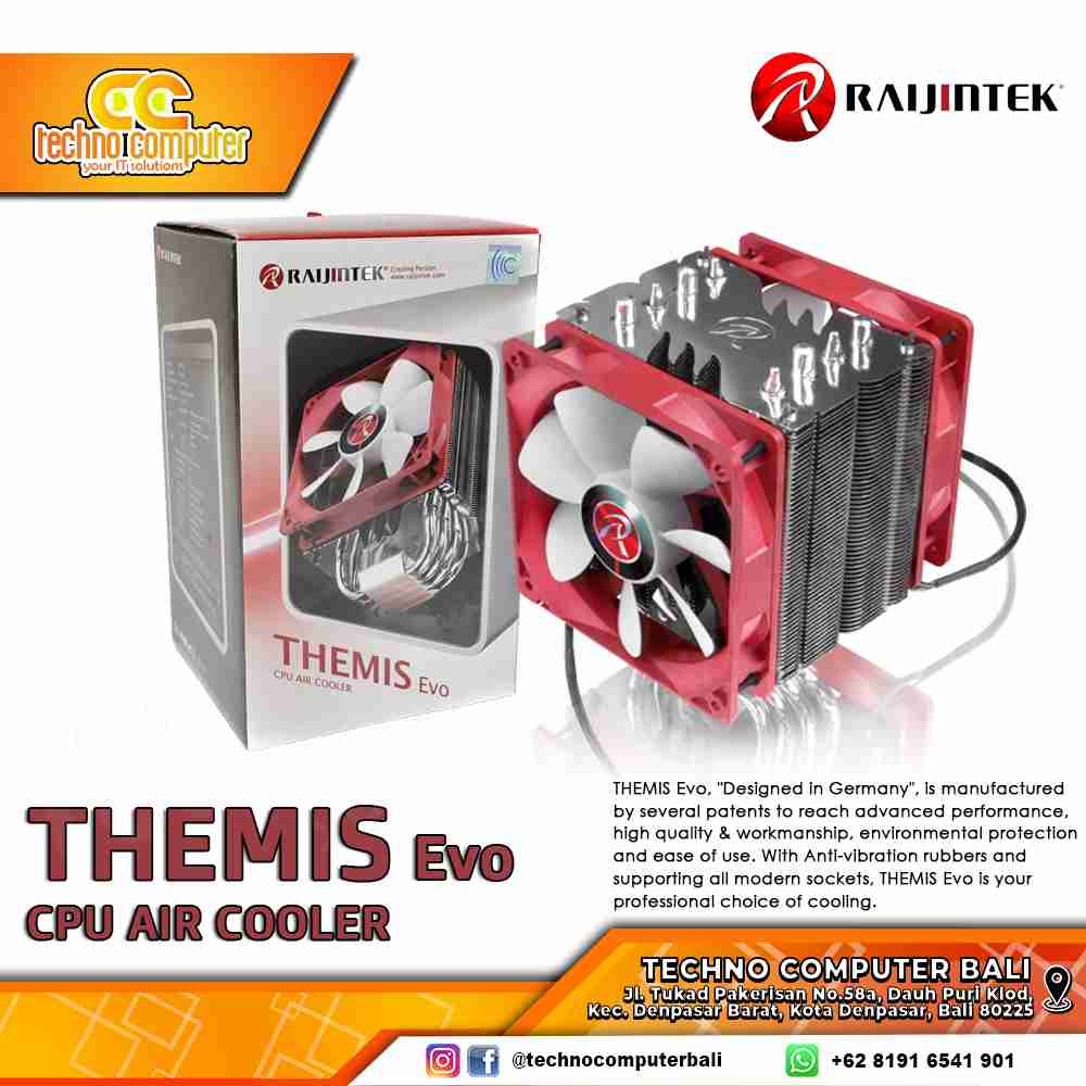 RAIJINTEK THEMIS EVO - CPU Cooler - 120mm Air Cooler