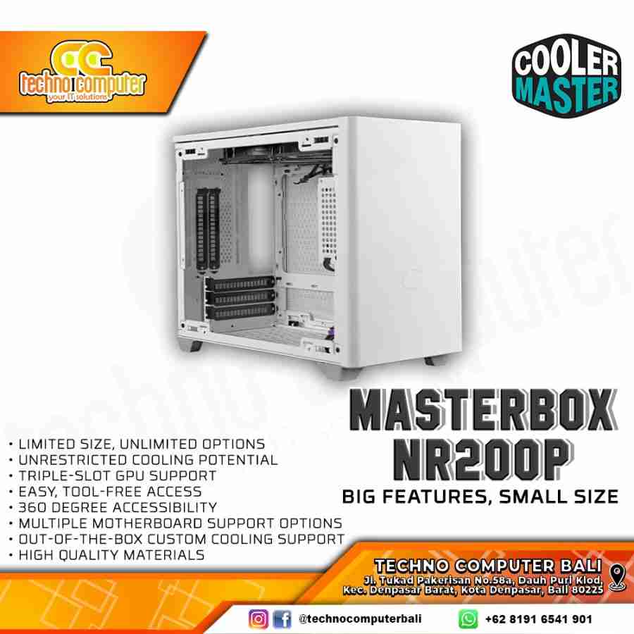 CASING COOLERMASTER MASTERBOX NR200P White - Mini Tower ITX Case