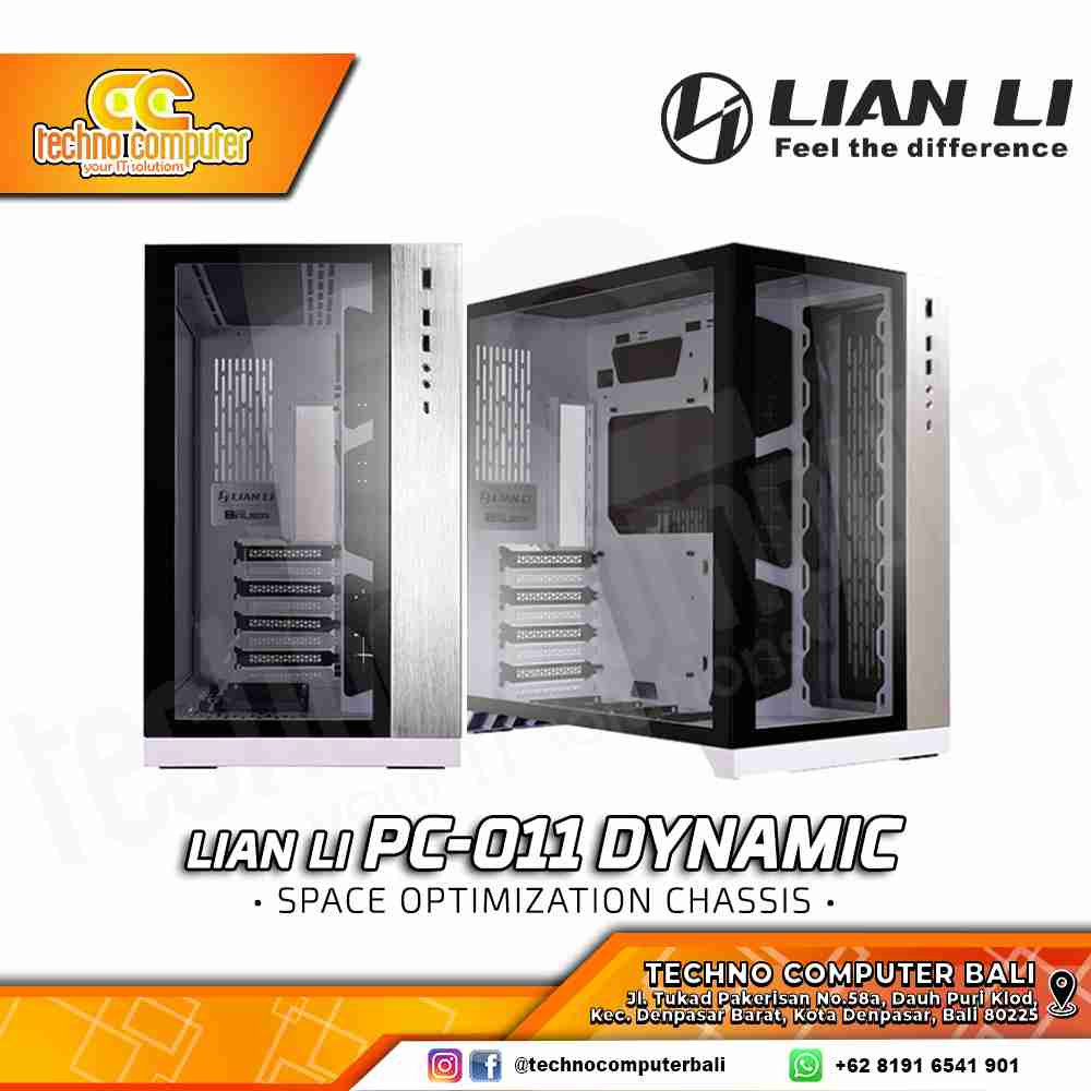 CASING LIAN LI O11 DYNAMIC White - Mid Tower E-ATX Case Tempered Glass