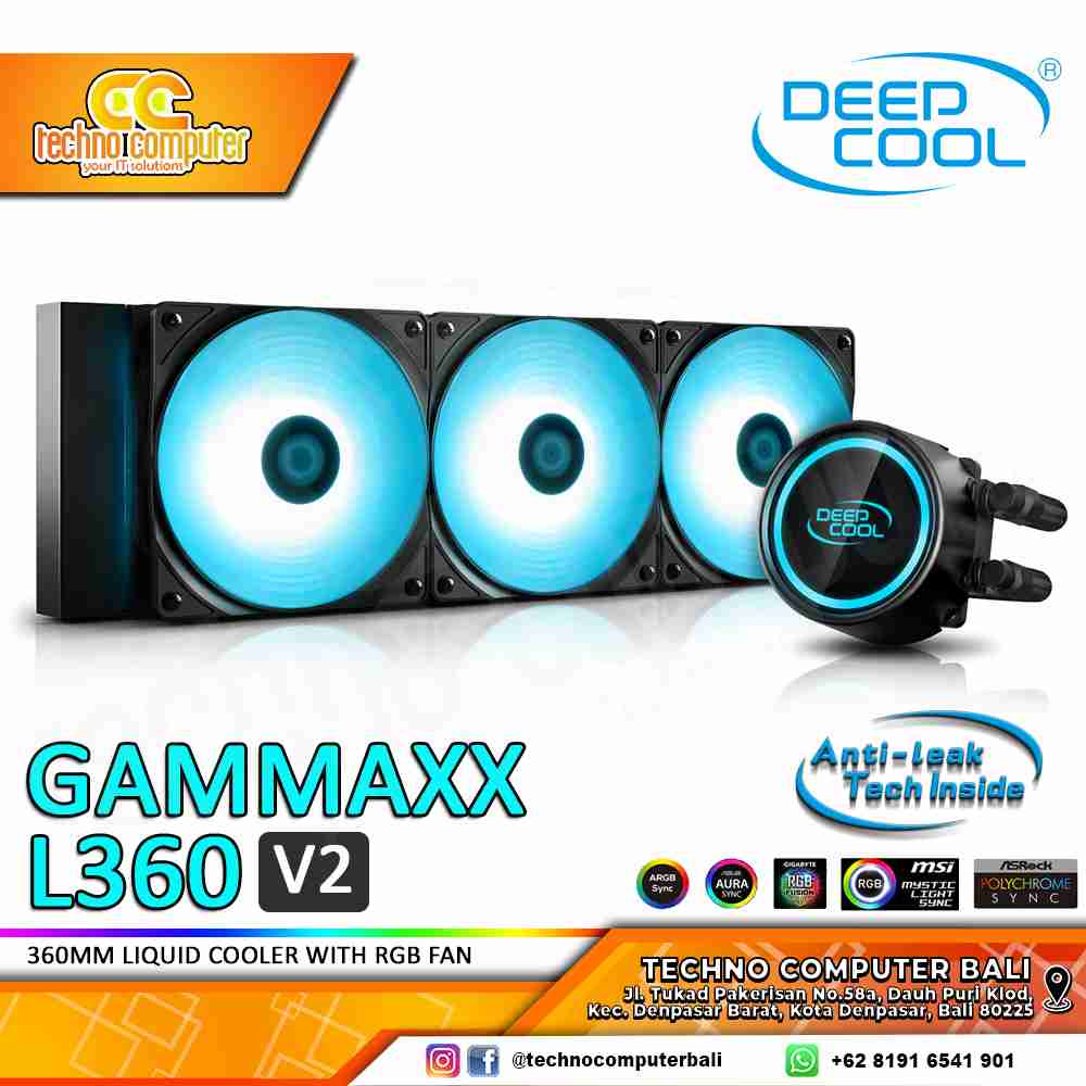 DEEPCOOL GAMMAXX L360 V2 RGB - CPU Cooler - 360mm AIO Liquid Cooling