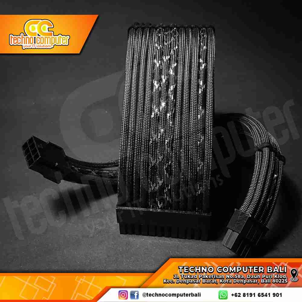 KABEL SLEEVE 24 PIN ATX CUSTOM - BLACK MOONLIGHT