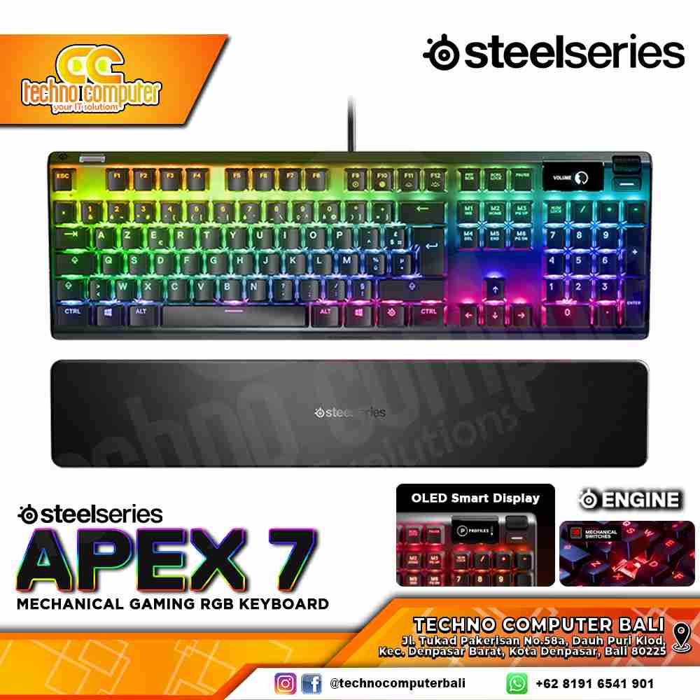 STEELSERIES APEX 7 - Mechanical Red Switch - Gaming Keyboard