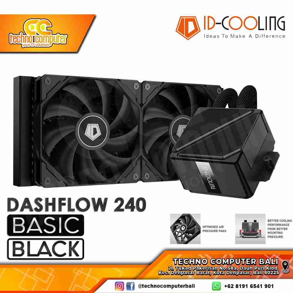 ID-COOLING DASHFLOW 240 Basic BLACK - CPU Cooler - 240mm AIO Liquid Cooler