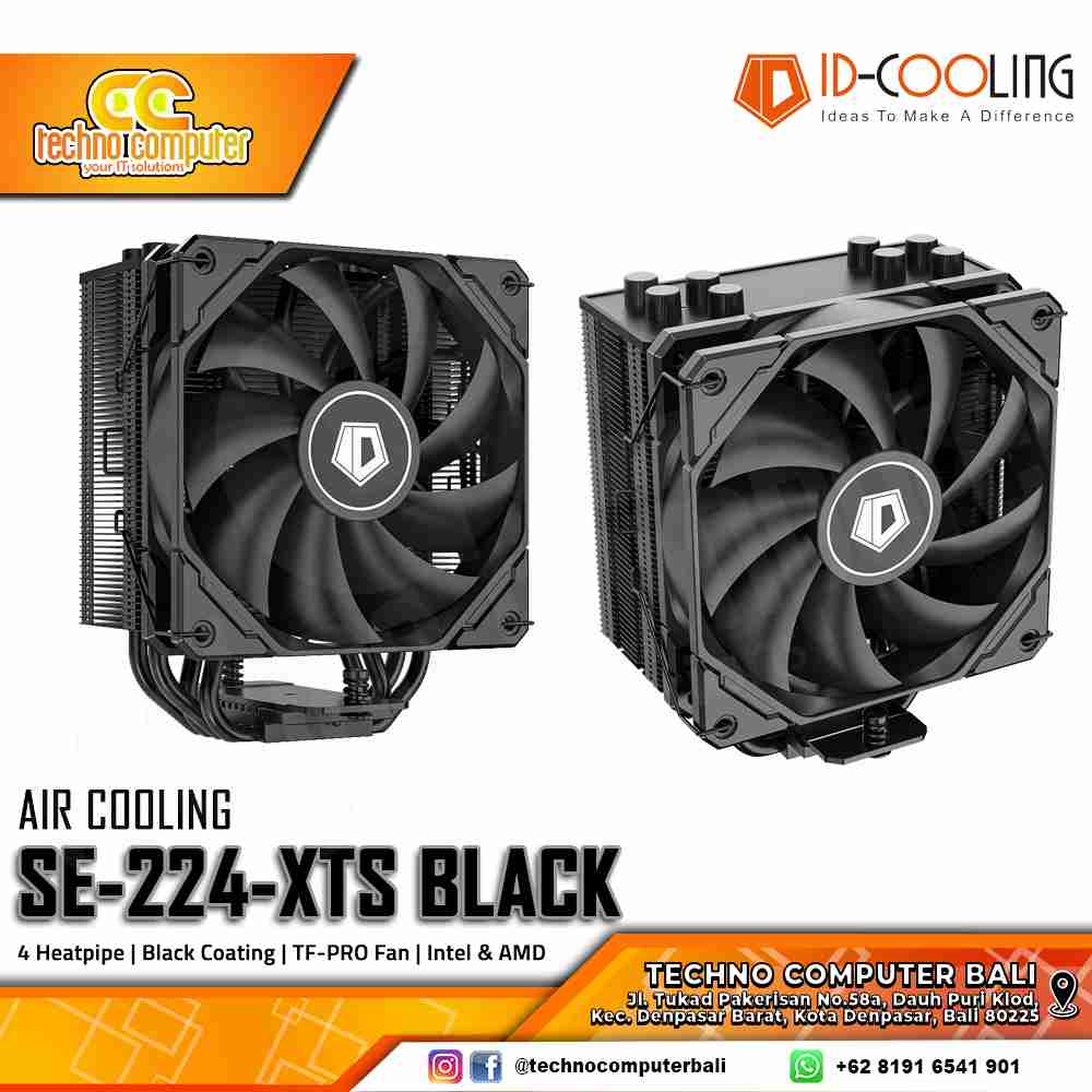 ID-COOLING SE-224-XTS Black - CPU Cooler - 120mm Air Cooler