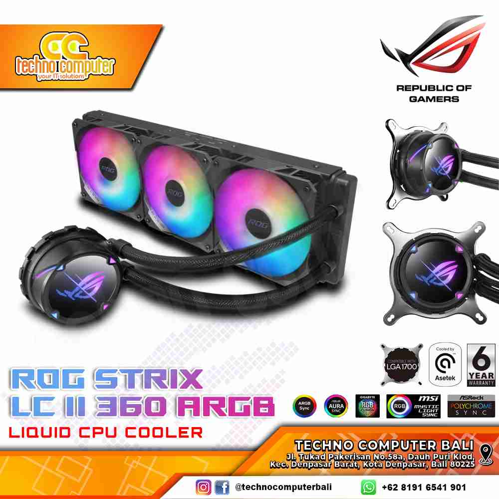 ASUS ROG STRIX LC II 360 ARGB - CPU Cooler - 360mm AIO Liquid Cooler