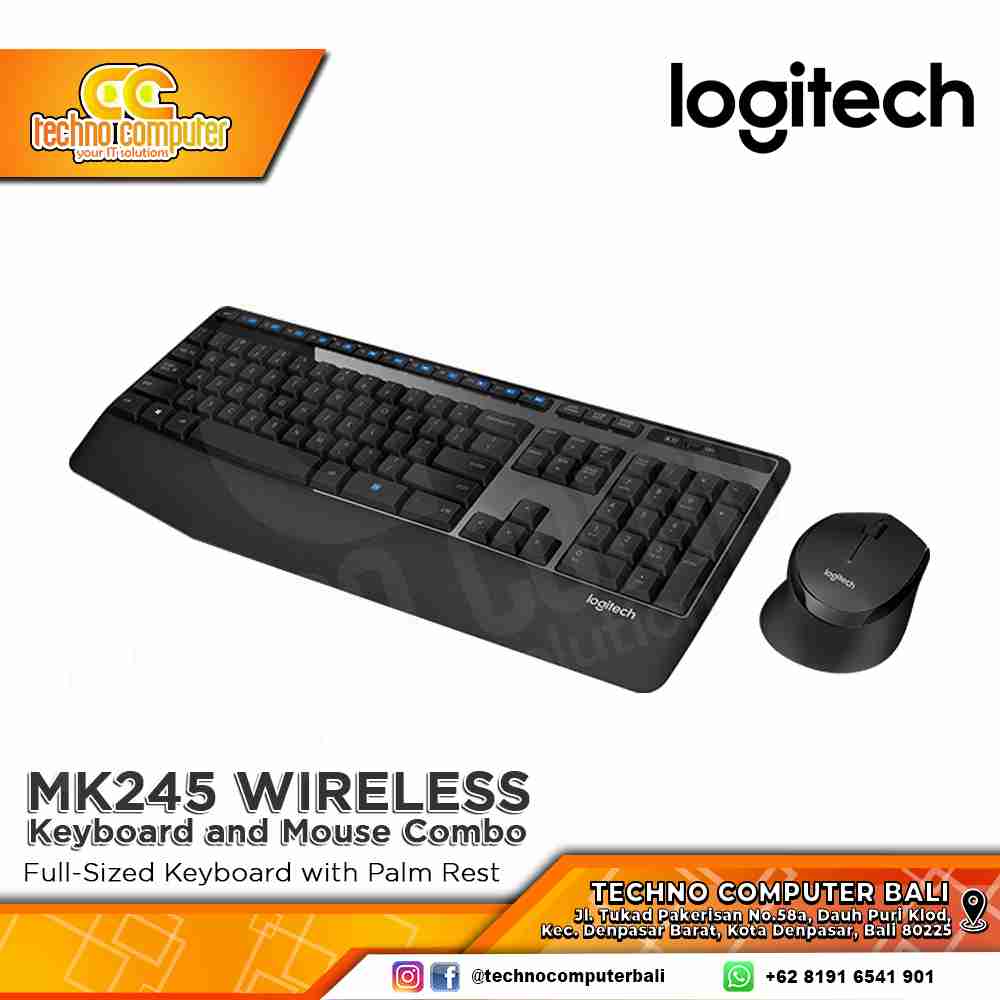 LOGITECH MK345 Combo Wireless - Office Keyboard & Mouse Wireless