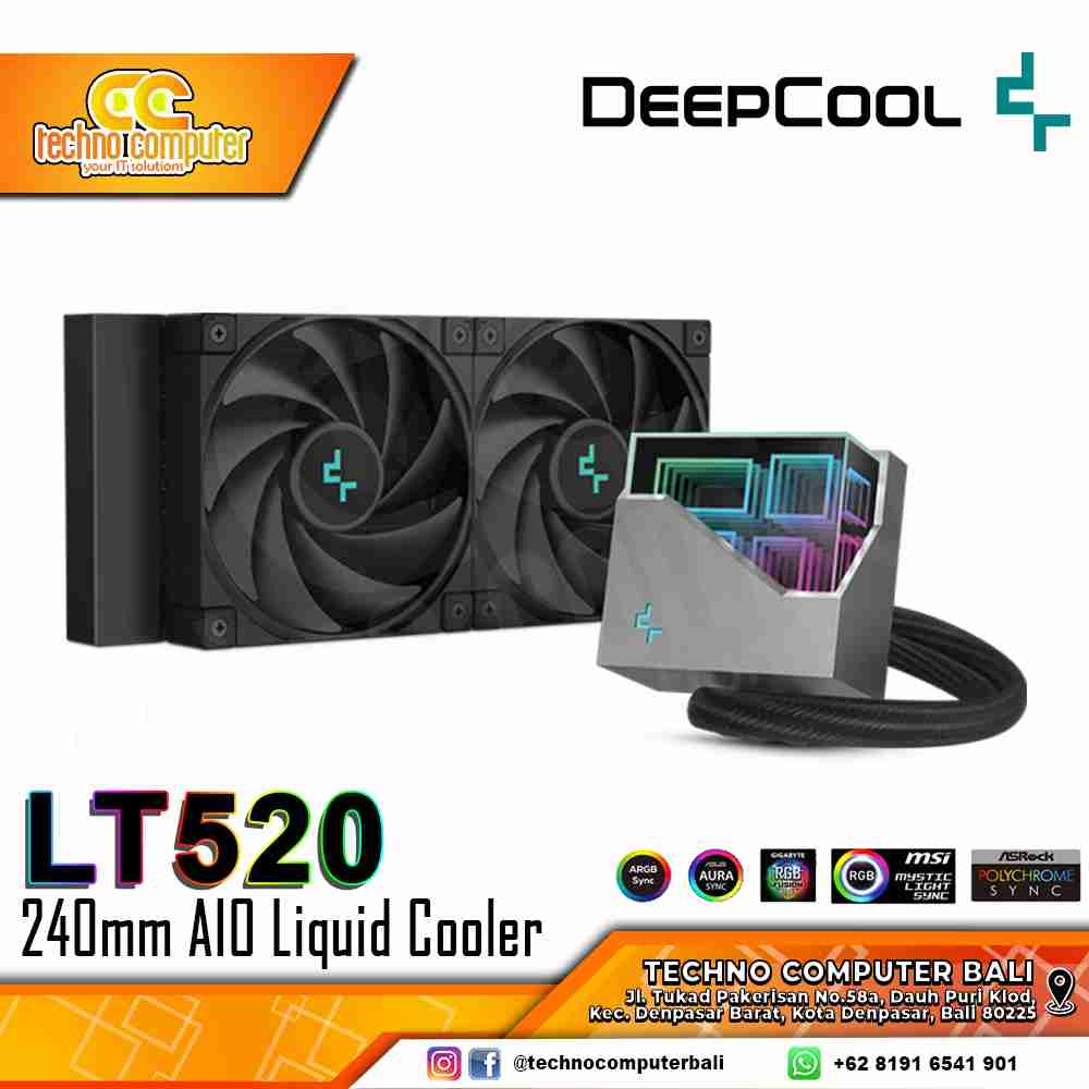 DEEPCOOL LT520 Black - CPU Cooler - 240mm AIO Liquid Cooler