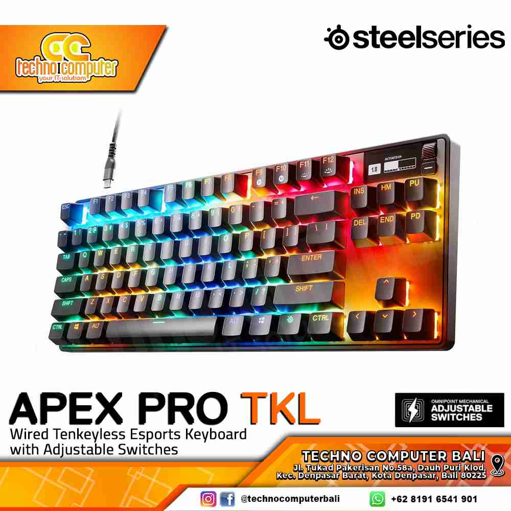 STEELSERIES APEX Pro TKL (2023) - Mechanical Omnipoint Switch - Gaming Keyboard