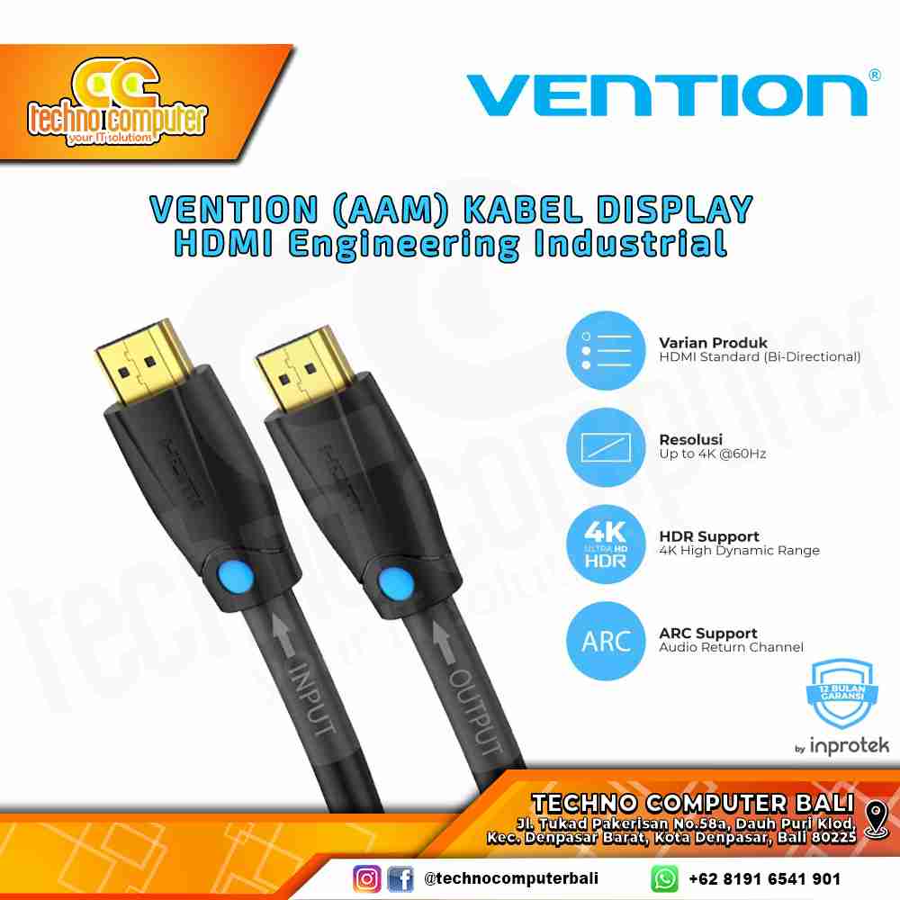 VENTION KABEL HDMI Male to Male Engineering Industrial - AAM 40M