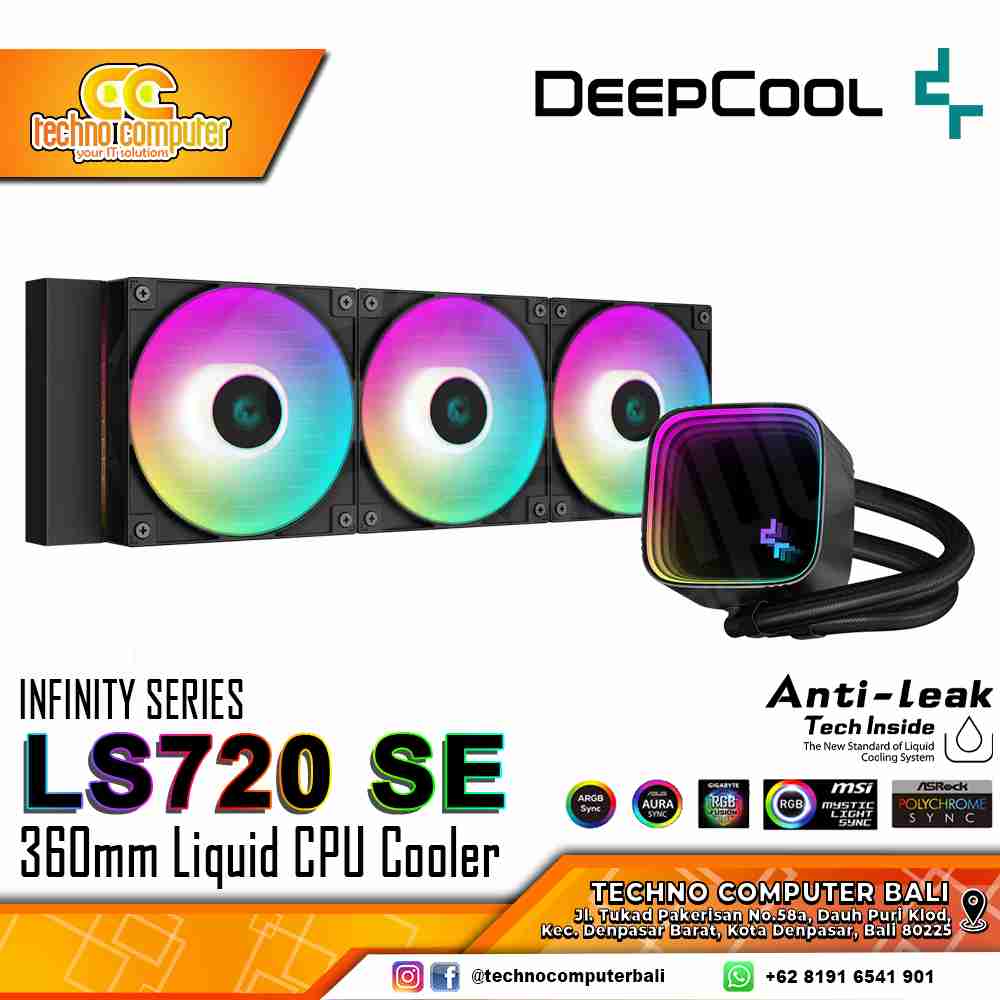 DEEPCOOL LS720 SE Black - CPU Cooler - 360mm AIO Liquid Cooler
