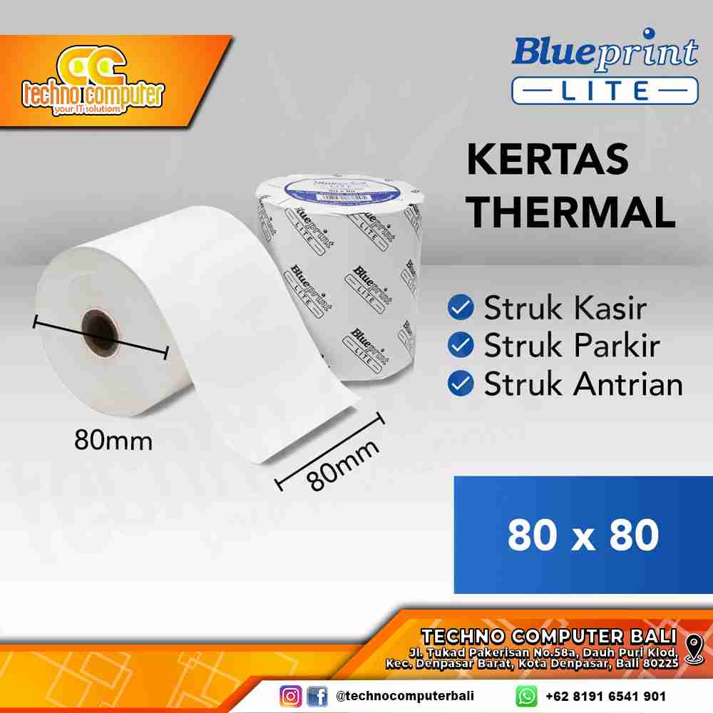KERTAS THERMAL BLUEPRINT-LITE PAPER ROLL 80x80