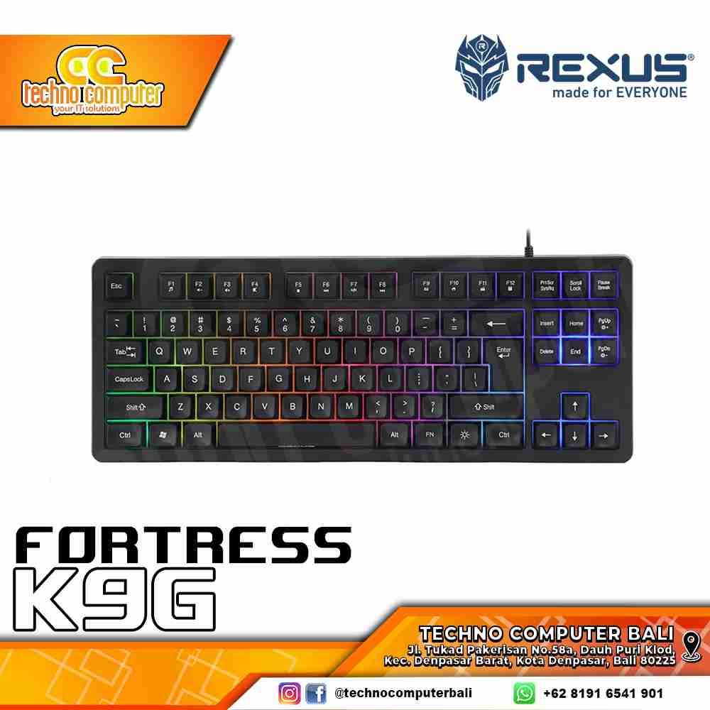 REXUS FORTRESS K9G TKL Black - Gaming Keyboard