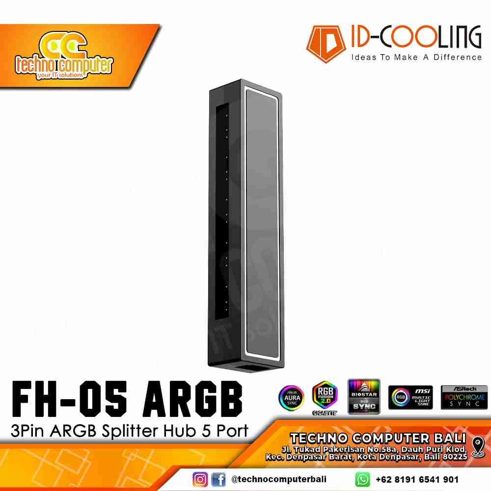 ID-COOLING FH-05 ARGB 3Pin Splitter Hub 5 Port