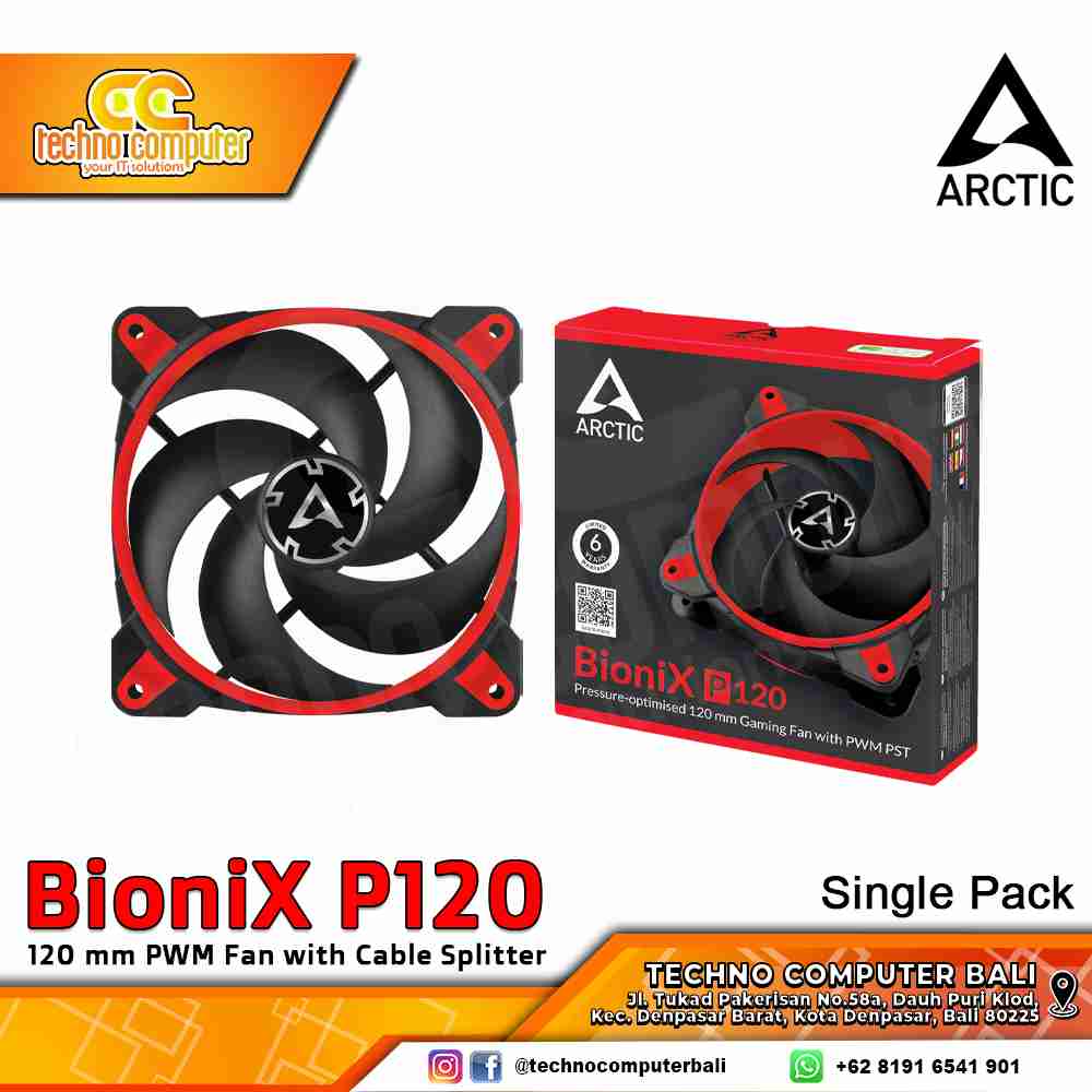 FAN CASING ARCTIC BIONIX P120 Red - 120mm PWM Fan