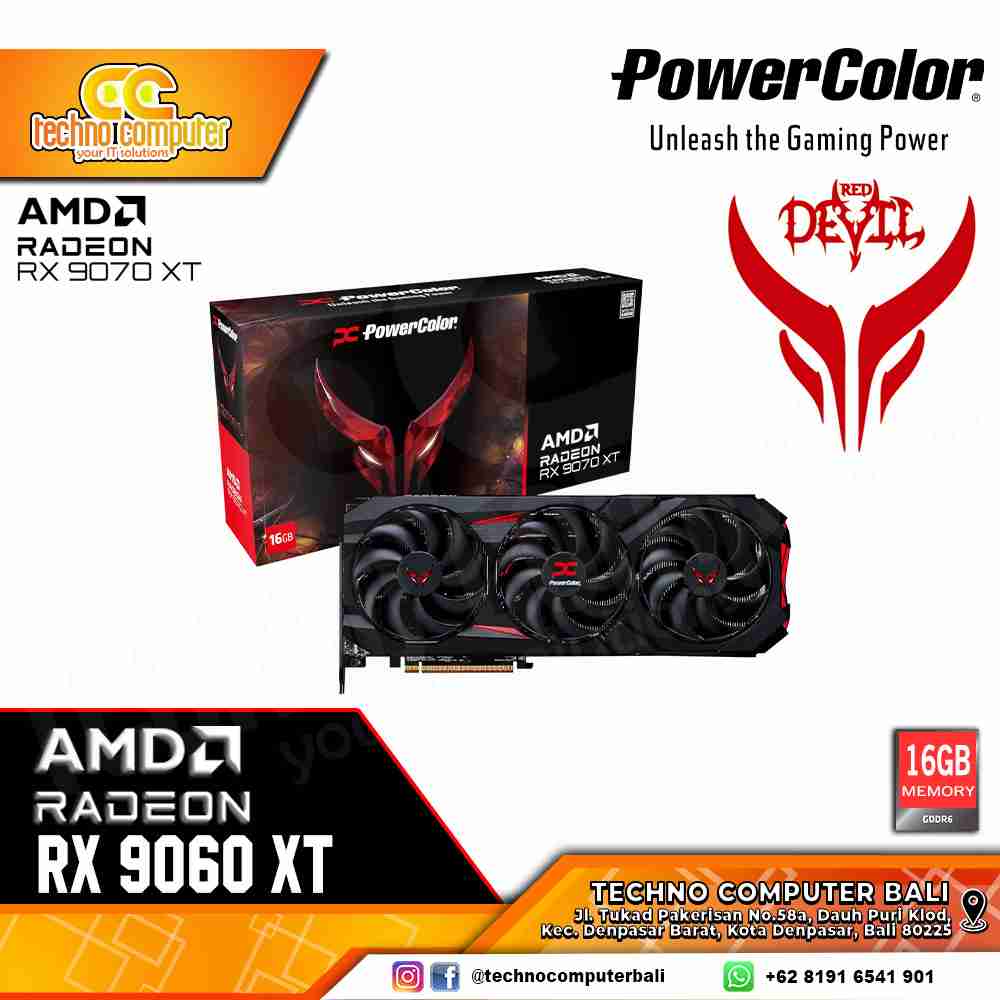 POWERCOLOR AMD Radeon RX 9070 XT RED DEVIL 16GB GDDR6