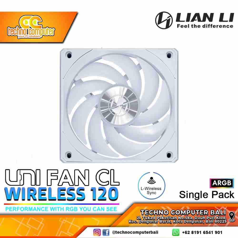 FAN CASING LIAN LI UNI FAN CL Wireless 120 White - 120mm Single Pack ARGB Fan