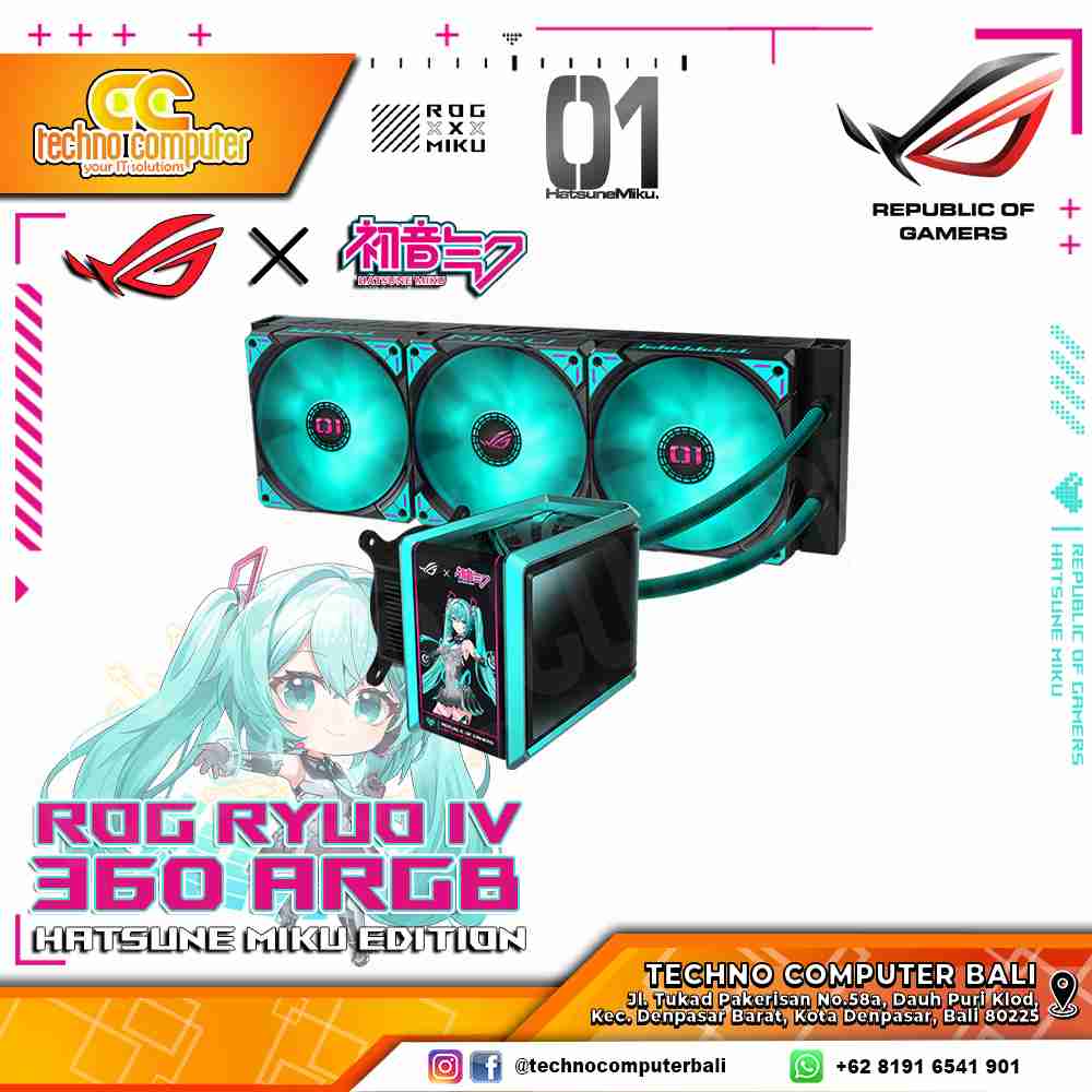 ASUS ROG RYUO IV 360 ARGB Hatsune Miku Edition - CPU Cooler - 360mm AIO Liquid Cooler