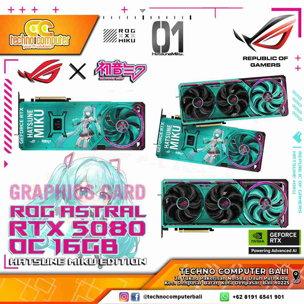 ASUS ROG ASTRAL NVIDIA GeForce RTX 5080 OC Hatsune Miku Edition 16GB GDDR7