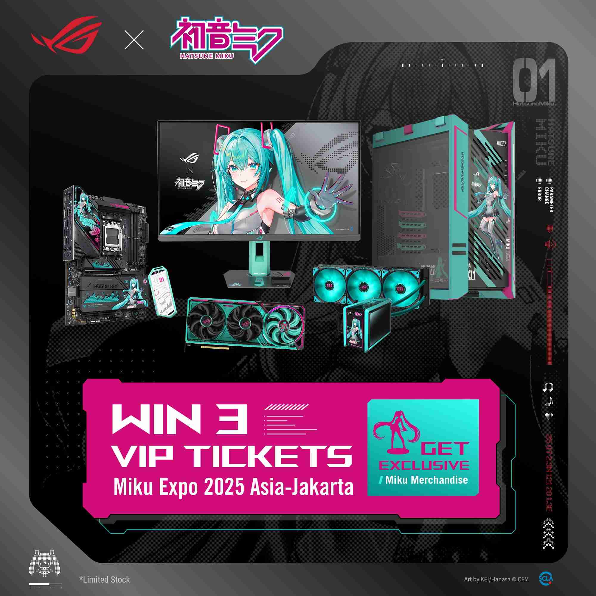 ASUS ROG x HATSUNE MIKU Edition PC Build POWERED BY ASUS - TANPA PSU & GAMING GEAR