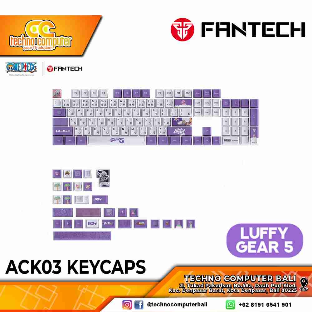FANTECH X ONEPIECE KEYCAPS ACK03 KEYBOARD ACCESSORIES - GEAR 5(EH)