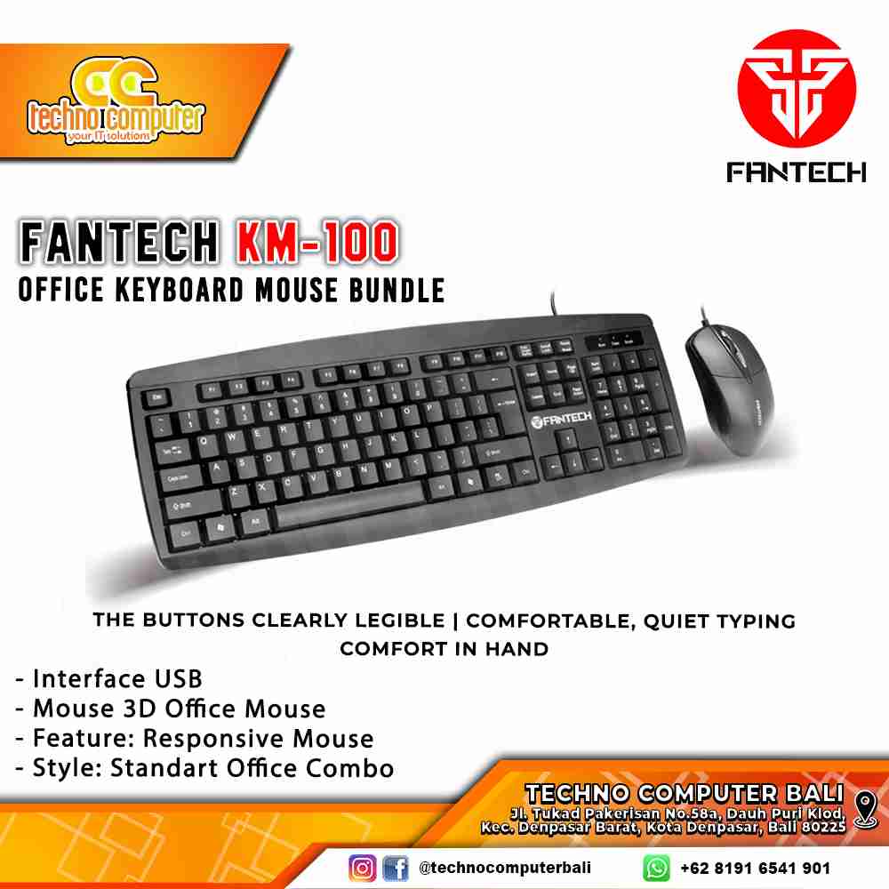 FANTECH KM-100 - Office Keyboard & Mouse