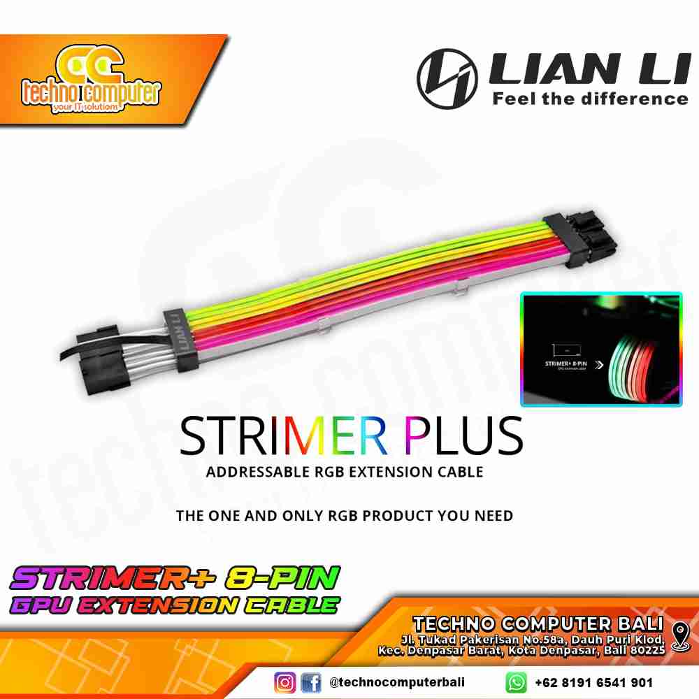 LIAN LI STRIMER PLUS A-RGB 8-PIN - GPU/VGA Extension Cable