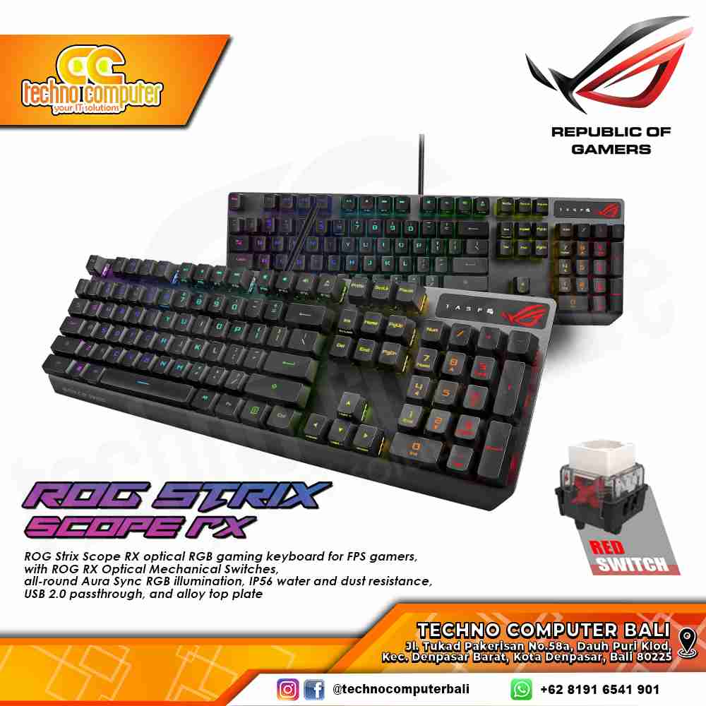 ASUS ROG Strix Scope RX - Mechanical RX Red Switch - Gaming Keyboard