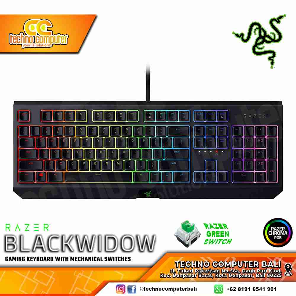 RAZER BlackWidow - Mechanical Green Switch - Gaming Keyboard
